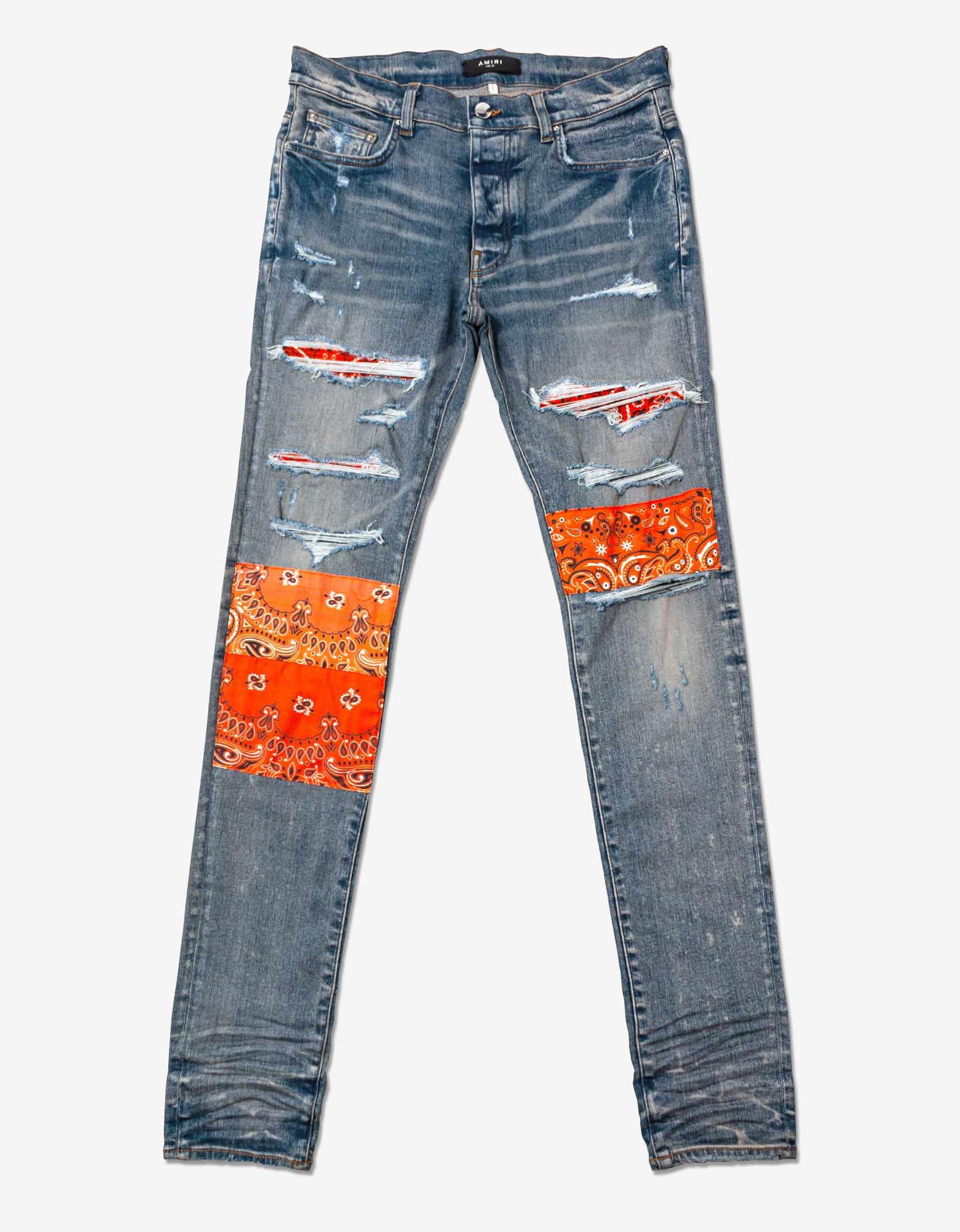 Amiri Vintage Bandana Artpatch Clay Indigo Jeans in Blue for Men Lyst