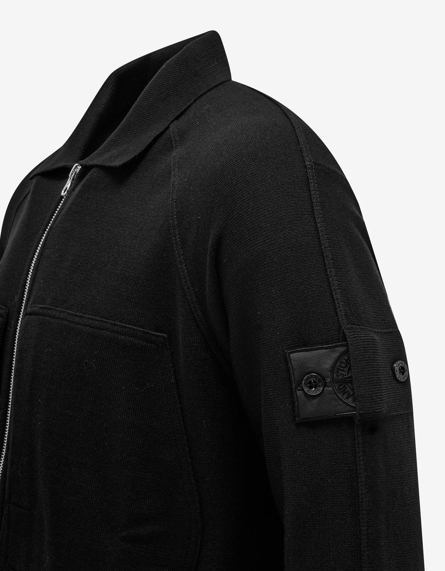 Stone Island Shadow Project Black Chest Pocket Zip Cardigan for Men | Lyst
