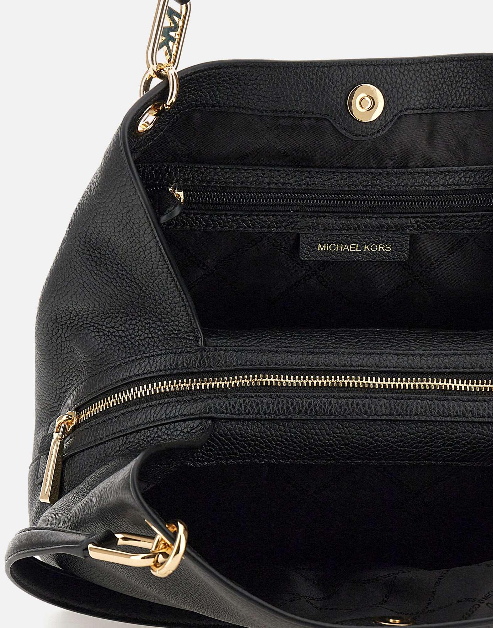 Michael Kors Leather Kensington Shoulder Bag in Black Lyst UK