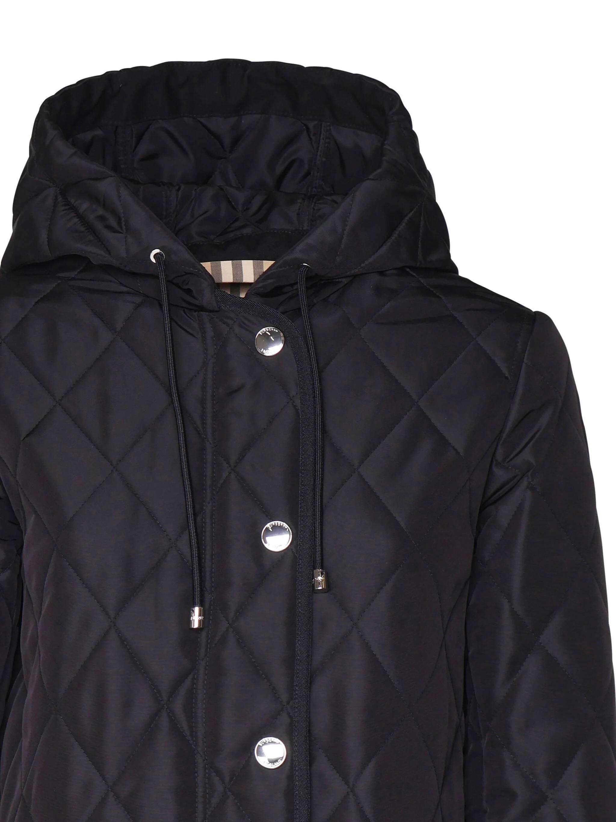 Burberry Quilted Slouchy Hooded Jacket in Blue Lyst UK